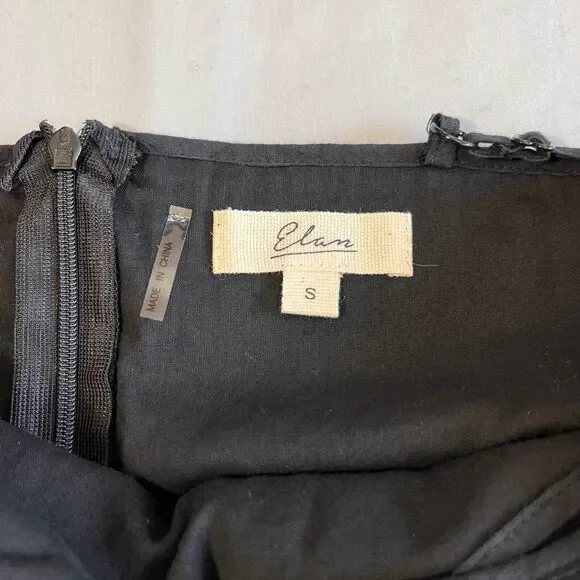 Elan The Aurora Dress Black Midi Dress w/Black over sweater vest Size S - Picture 10 of 16